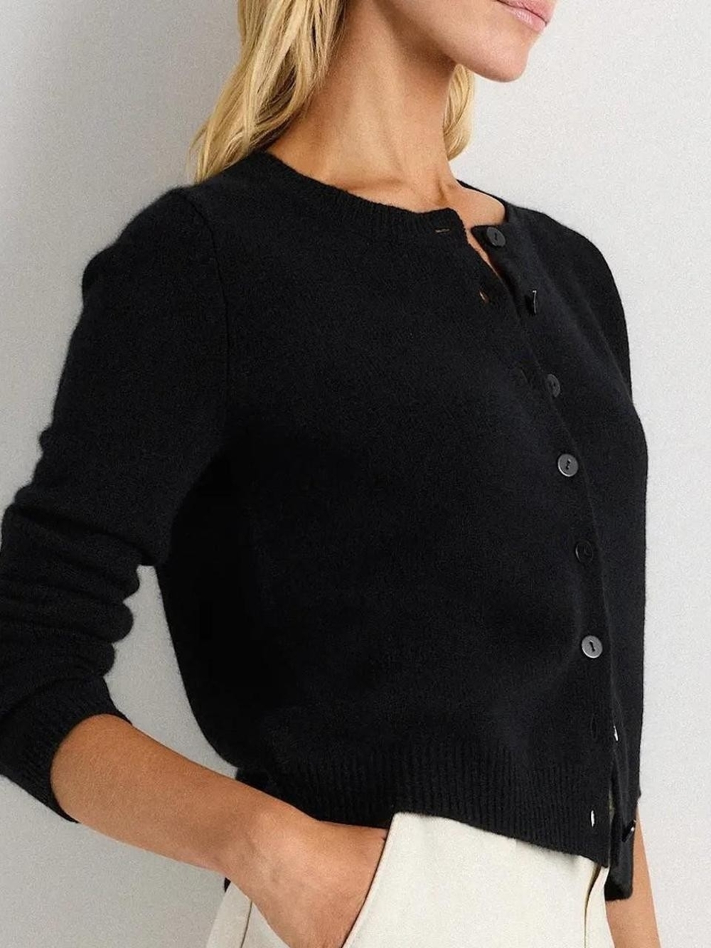 Vintage Qi QUINN 100% cashmere cardigan sweater XL
